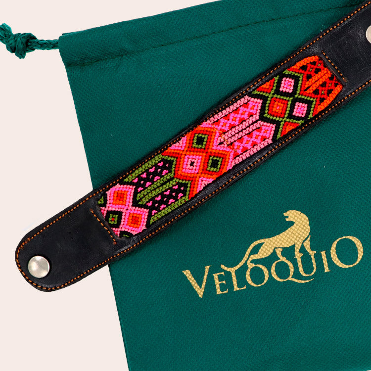 Pulsera Artesanal Rosa Mexicano
