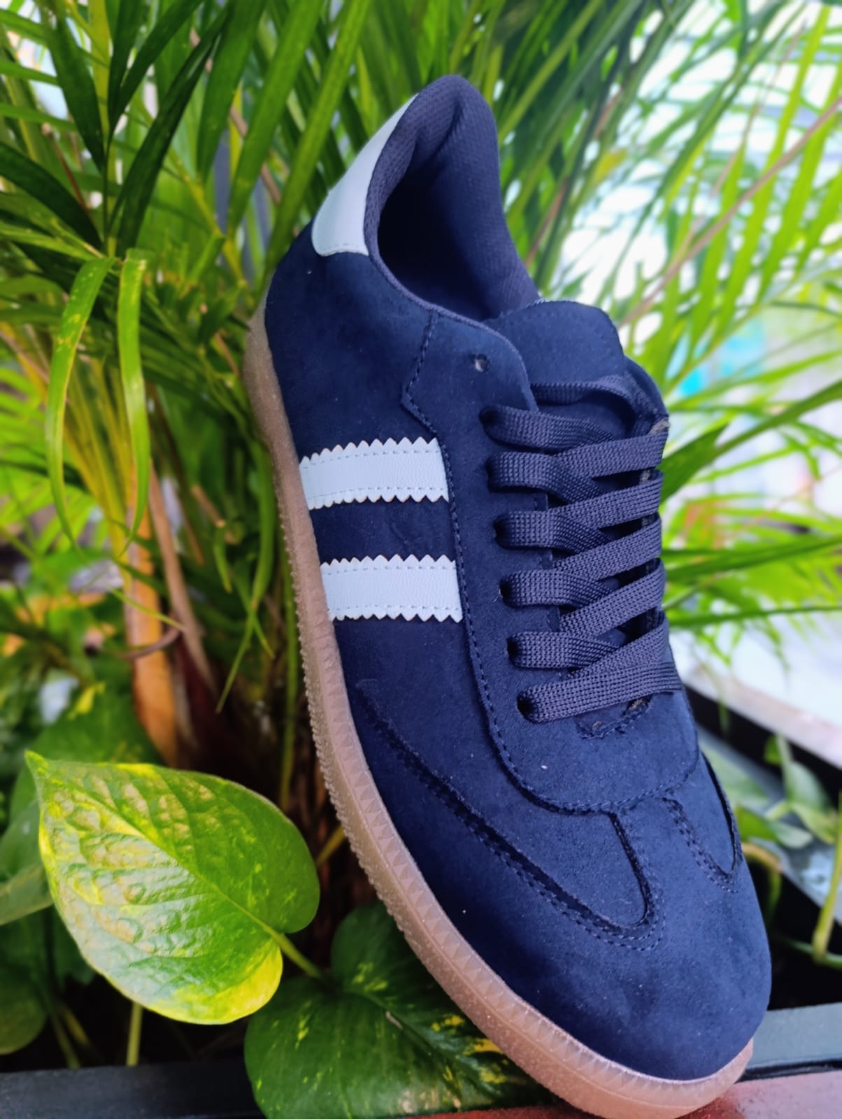 Tenis Piel de Cabra Sintetica Azul -AzulBlanco