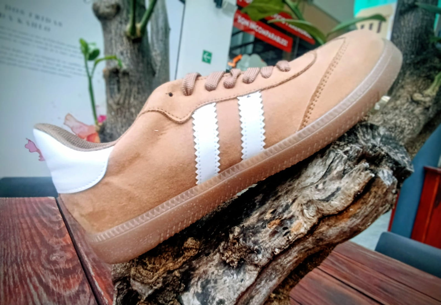 Tenis Durazno Piel sintética Camello Blanco