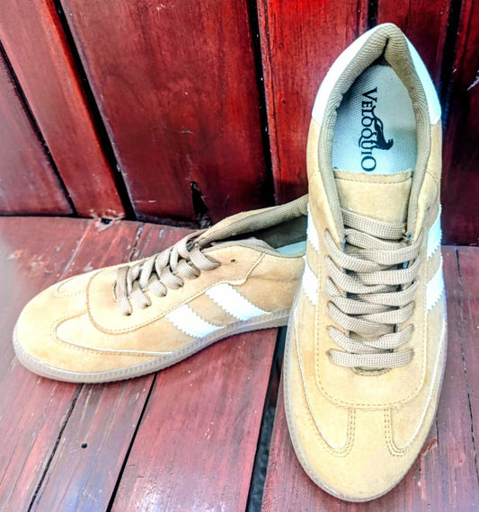 Tenis Durazno Piel sintética Camello Blanco