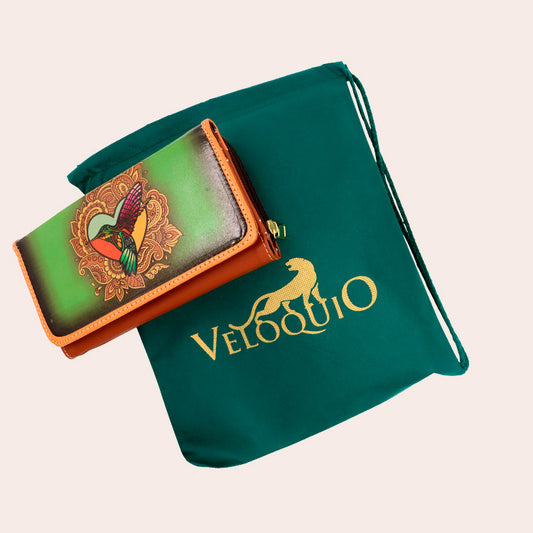 Cartera cincelada Verde Mexicana